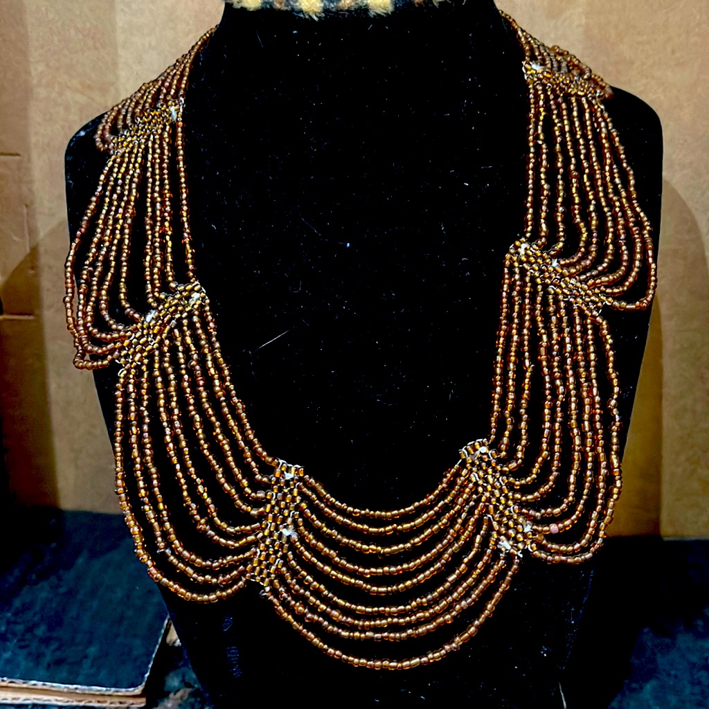 Beaded Necklace Brown